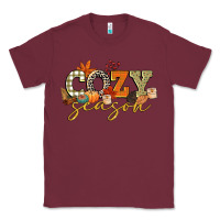 Burgundy cozy season Classic Tee - CowGirlArtShop