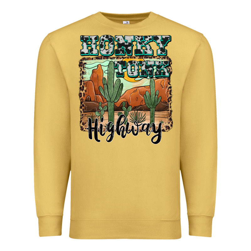 Honky Tonk Highway Premium Sweatshirt by AdoDesignShop | Teevron
