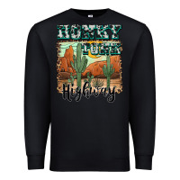 Black honky tonk highway Premium Sweatshirt - AdoDesignShop