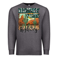 Charcoal Heather honky tonk highway Premium Sweatshirt - AdoDesignShop