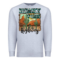 Heather Grey honky tonk highway Premium Sweatshirt - AdoDesignShop