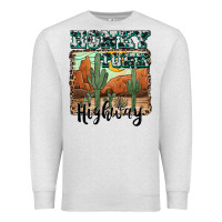 Oatmeal Heather honky tonk highway Premium Sweatshirt - AdoDesignShop