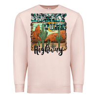 Pale Pink honky tonk highway Premium Sweatshirt - AdoDesignShop