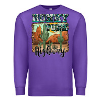Purple honky tonk highway Premium Sweatshirt - AdoDesignShop