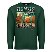 Sports Green honky tonk highway Premium Sweatshirt - AdoDesignShop