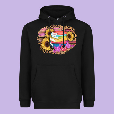 Books Sunflower Back To School Background Heavyweight Hoodie Designed By Adodesignshop