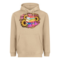 Mushroom books sunflower back to school background Heavyweight Hoodie - AdoDesignShop