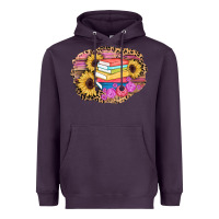 Plum books sunflower back to school background Heavyweight Hoodie - AdoDesignShop