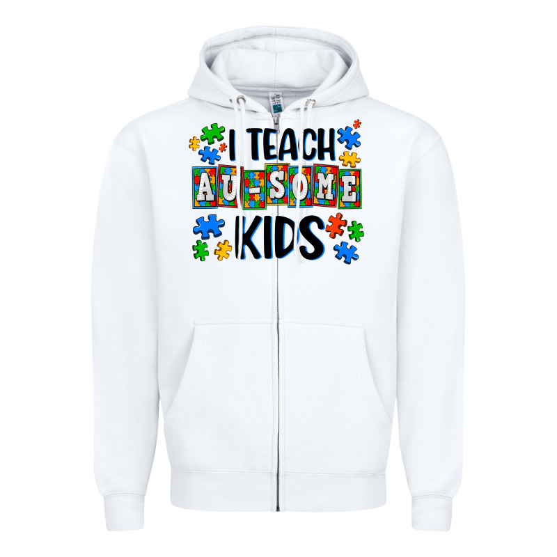 I Teach Ausome Kids Zipper Hoodie by AdoDesignShop | Teevron