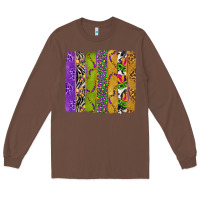 Chestnut Mardi Gras Brushstrokes Long Sleeve Tee - BundleAndBundleShop