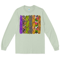 Matcha Mardi Gras Brushstrokes Long Sleeve Tee - BundleAndBundleShop