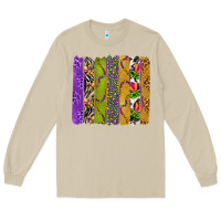 Mushroom Mardi Gras Brushstrokes Long Sleeve Tee - BundleAndBundleShop