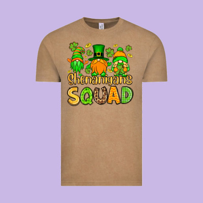 St. Patrick's Shenanigans Squad Gnomies Vintage Tee Designed By Oliviacreatesart