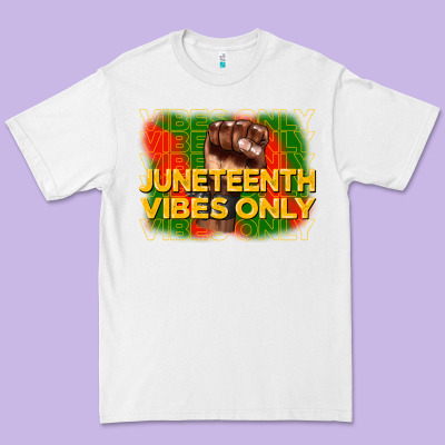 Juneteenth Vibes Only Premium Tee Designed By Cowgirlartshop