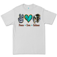 Dove Grey Peace Love Indians Premium Tee - Jasminsmagicworld