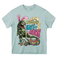 Arona Happy Easter Day T-Rex Heavy Core Tee - HowdyJamesFarm