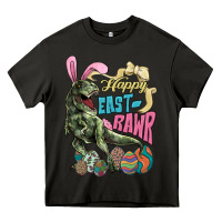 Asphalt Happy Easter Day T-Rex Heavy Core Tee - HowdyJamesFarm