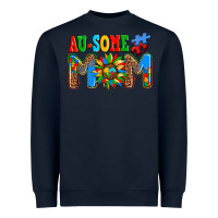 Navy ausome autism mom Heavyweight Sweatshirt - AdoDesignShop