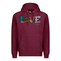 Burgundy Love More Premium Hoodie - SublimationCraftShop
