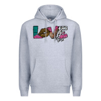 Heather Grey Love More Premium Hoodie - SublimationCraftShop