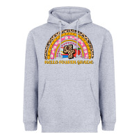 Heather Grey back to school rainbow hello fourth grade Heavyweight Hoodie - AdoDesignShop
