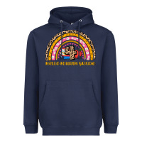 Navy back to school rainbow hello fourth grade Heavyweight Hoodie - AdoDesignShop