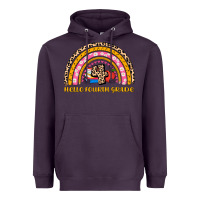 Plum back to school rainbow hello fourth grade Heavyweight Hoodie - AdoDesignShop