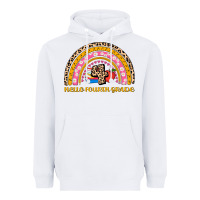 White back to school rainbow hello fourth grade Heavyweight Hoodie - AdoDesignShop