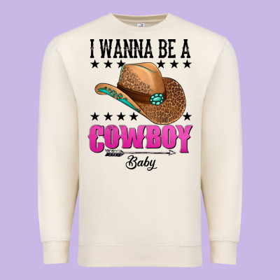 I Wanna Be A Cowboy Baby Premium Sweatshirt Designed By Adodesignshop