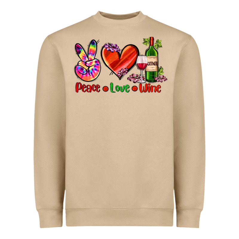 Peace Love Wine Heavyweight Sweatshirt by AdoDesignShop | Teevron