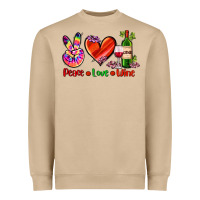 Mushroom peace love wine Heavyweight Sweatshirt - AdoDesignShop