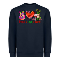 Navy peace love wine Heavyweight Sweatshirt - AdoDesignShop