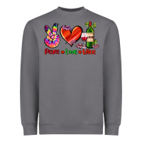 Storm peace love wine Heavyweight Sweatshirt - AdoDesignShop