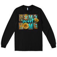Black Western Home Sweet Home Long Sleeve Tee - FaDigitalArtStudio