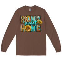 Chestnut Western Home Sweet Home Long Sleeve Tee - FaDigitalArtStudio