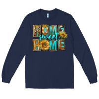 Navy Western Home Sweet Home Long Sleeve Tee - FaDigitalArtStudio