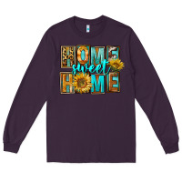 Plum Western Home Sweet Home Long Sleeve Tee - FaDigitalArtStudio