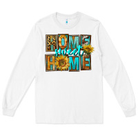 White Western Home Sweet Home Long Sleeve Tee - FaDigitalArtStudio