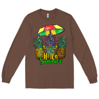 Chestnut hello summer pineapples Long Sleeve Tee - RanaPortraitStore