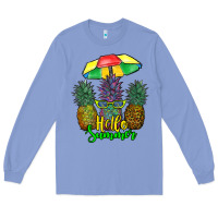 Colony Blue hello summer pineapples Long Sleeve Tee - RanaPortraitStore