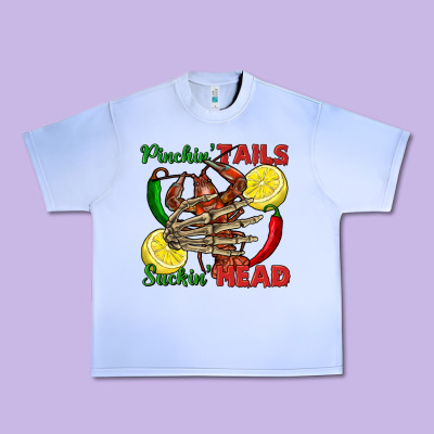 Pinchin' Tails Suckin' Head Crawfish Urban Heavy Tee Designed By Fadigitalartstudio