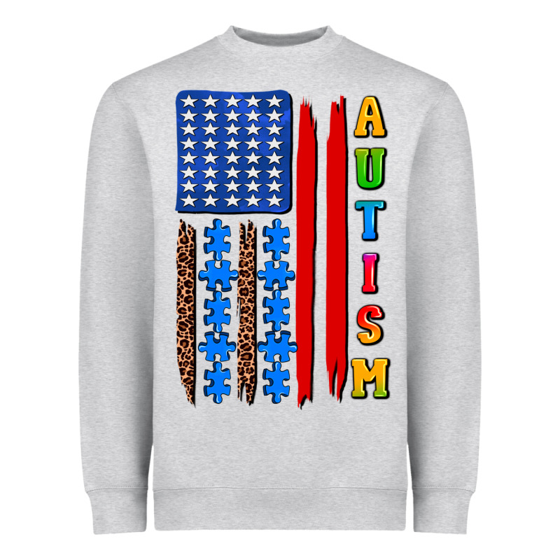 Autism American Flag Heavyweight Sweatshirt by AdoDesignShop | Teevron