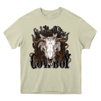 Mossy Simmer down Cowboy Heavy Core Tee - HowdyJamesFarm