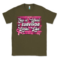 Army Green this is what a survivor looks like breast cancer awareness Classic Tee - Jasminsmagicworld