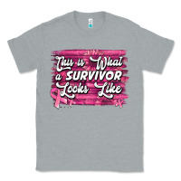 Heather Grey this is what a survivor looks like breast cancer awareness Classic Tee - Jasminsmagicworld