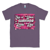 Lavender this is what a survivor looks like breast cancer awareness Classic Tee - Jasminsmagicworld