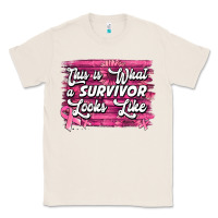 Natural this is what a survivor looks like breast cancer awareness Classic Tee - Jasminsmagicworld