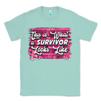 Seafoam this is what a survivor looks like breast cancer awareness Classic Tee - Jasminsmagicworld