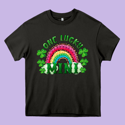St Patricks Day One Lucky Mini Heavy Core Tee Designed By Ranaportraitstore