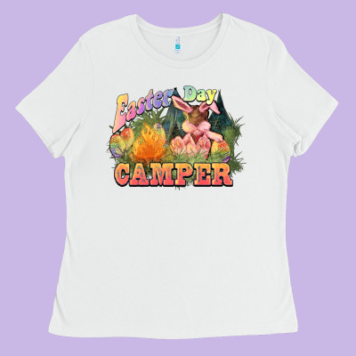 Easter Day Camper Ladies Tee Designed By Howdyjamesfarm